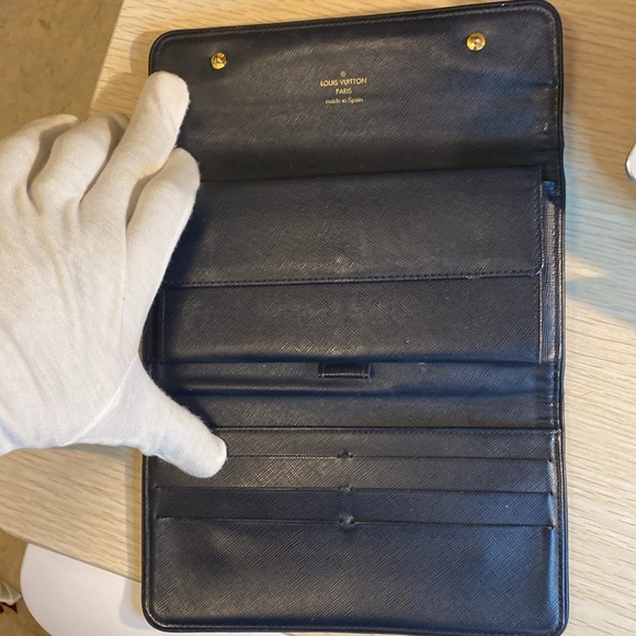 Louis Vuitton Vintage Black Denim Minilin Wallet - Picture 6 of 13